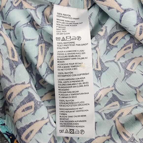 Tommy Bahama Shirt Mens Large Blue Marlin Fish AOP Button Up Hawaiian Tropical - Picture 13 of 15